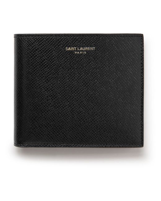 Saint Laurent Logo-Embellished Cross-Grain Leather Bifold Wallet