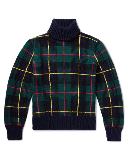 Polo Ralph Lauren Checked Wool Rollneck Sweater