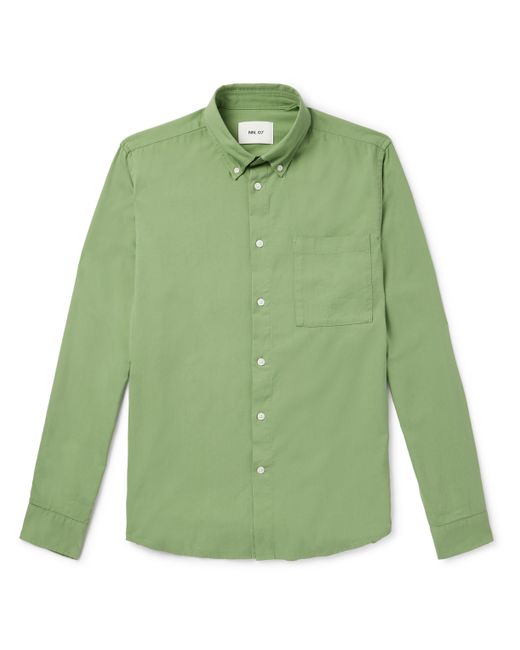 Nn07 Arne 5655 Button-Down Collar Organic Cotton and Modal-Blend Shirt