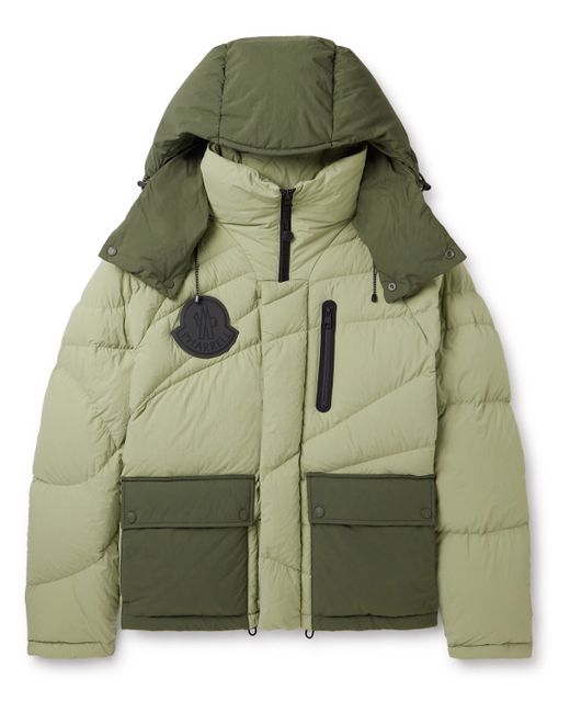 Moncler Genius Pharrell Williams Two-Tone Quilted Shell Hooded Down Jacket