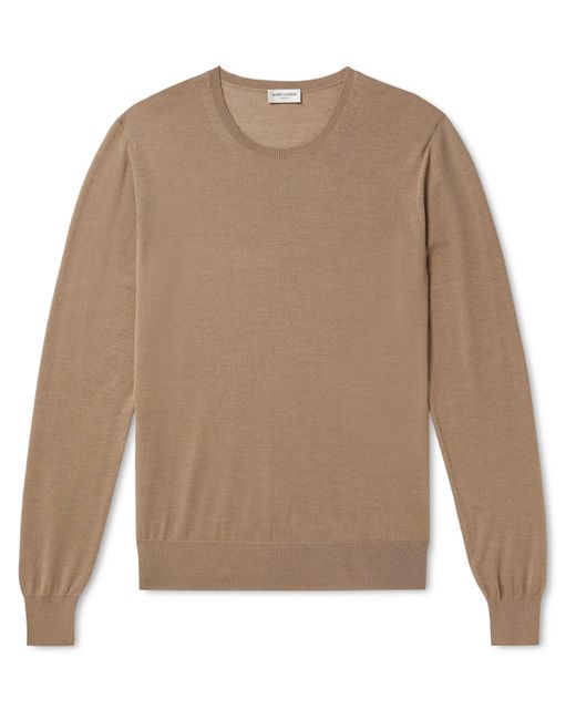 Saint Laurent Slim-Fit Wool Cashmere and Silk-Blend Sweater