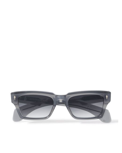 Jacques Marie Mage Ashcroft Rectangular-Frame Acetate and Silver-Tone Sunglasses