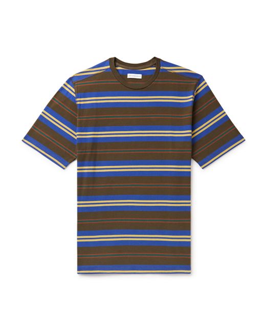 Pop Trading Company Logo-Embroidered Striped Cotton-Jersey T-Shirt