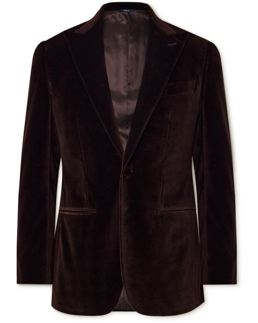 Thom Sweeney Cotton and Modal-Blend Velvet Tuxedo Jacket