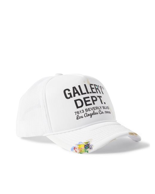 Gallery Dept. Gallery Dept. Workshop Paint-Splattered Logo-Print Canvas and Mesh Trucker Cap