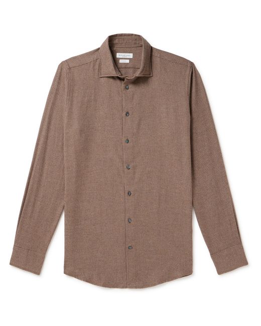 Richard James Puppytooth Cotton-Flannel Shirt UK/US 15
