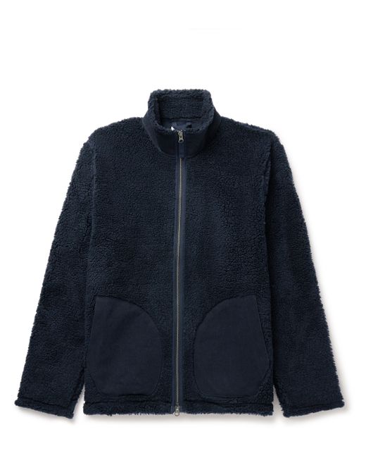 Hartford Dorian Cotton Twill-Trimmed Fleece Jacket