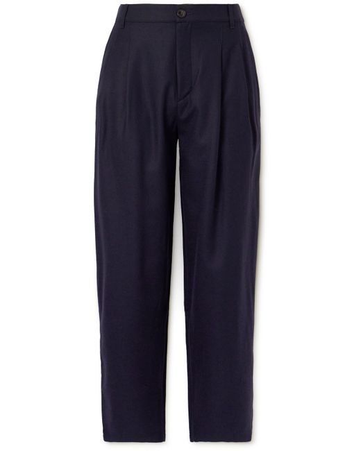 A Kind Of Guise Straight-Leg Pleated Stretch-Wool Flannel Trousers