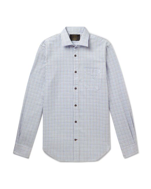 Purdey Checked Cotton and Cashmere-Blend Shirt UK/US 15.5