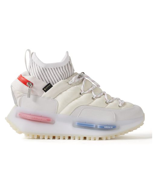 Moncler Genius adidas Originals NMD Runner Stretch Jersey-Trimmed Quilted GORE-TEX High-Top Sneakers