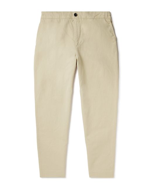 Mr P. Mr P. James Tapered Cotton and Linen-Blend Twill Drawstring Trousers