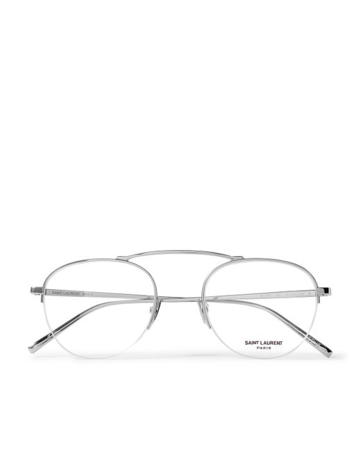 Saint Laurent Aviator-Style Tone Optical Glasses