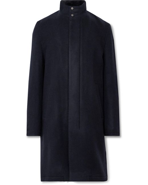 Yves Salomon Virgin Wool-Felt Coat with Detachable Shearling Liner