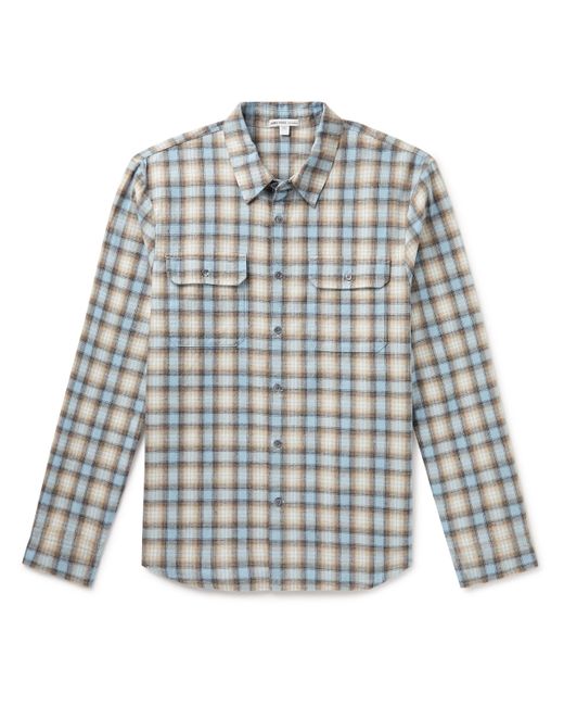 James Perse Lagoon Checked Cotton-Flannel Shirt