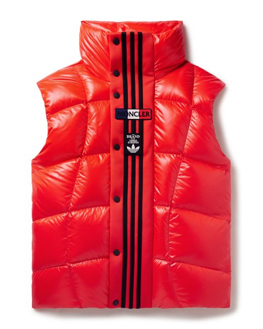 Moncler Genius adidas Originals Tech Jersey-Trimmed Quilted Glossed-Shell Down Gilet