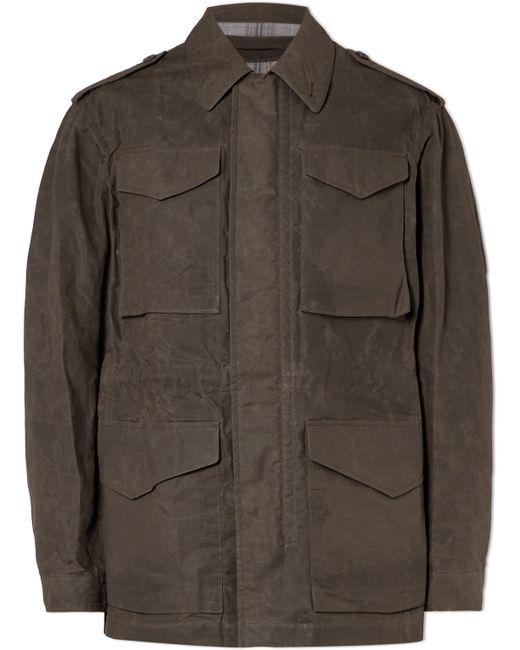 Purdey Leather-Trimmed Cotton Field Jacket