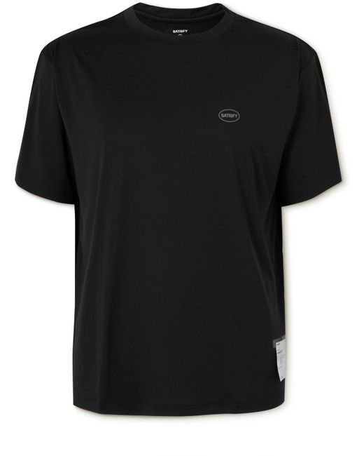 Satisfy Logo-Print Appliquéd Recycled AuraLite Jersey T-Shirt