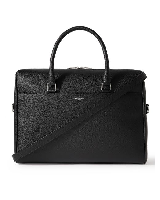 Saint Laurent Full-Grain Leather Briefcase