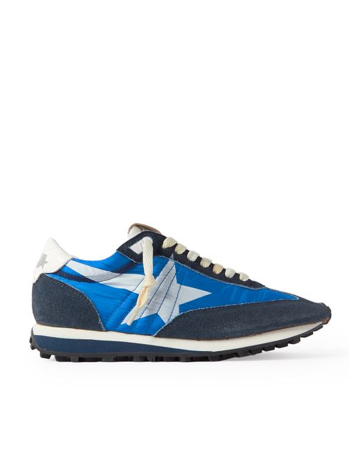 Golden Goose Marathon Leather and Suede-Trimmed Nylon Sneakers