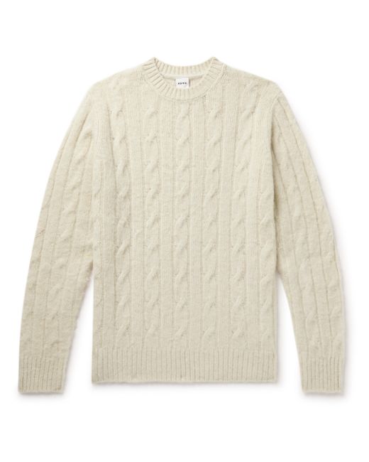 Aspesi Cable-Knit Brushed-Wool Sweater