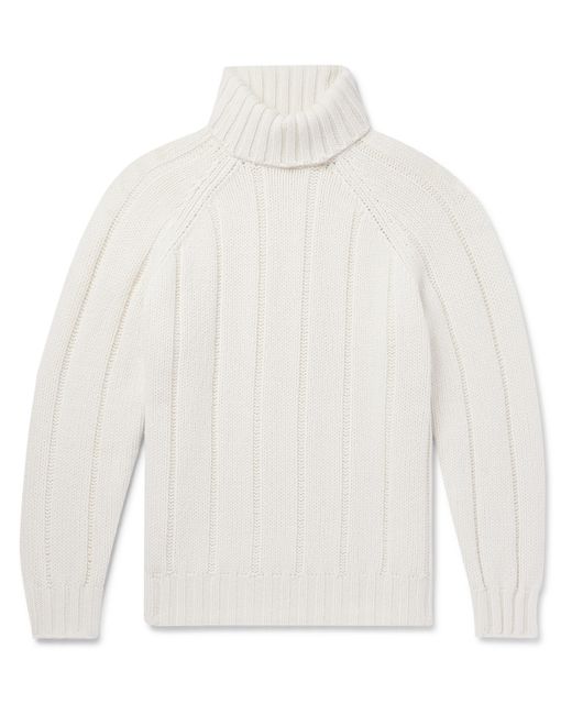 Brunello Cucinelli Ribbed Cashmere Rollneck Sweater
