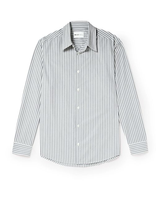 Nn07 Throwing Fits Quinsy 5973 Striped Cotton-Poplin Shirt