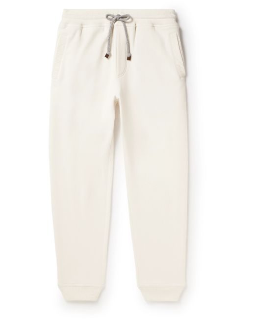Brunello Cucinelli Tapered Brushed Cotton-Jersey Sweatpants