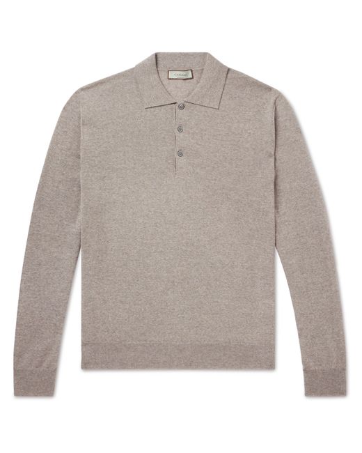 Canali Slim-Fit Merino Wool Polo Shirt