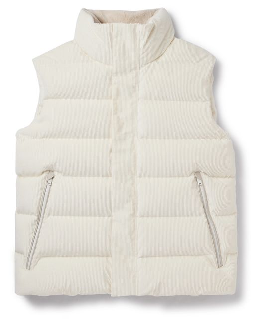 Z Zegna Quilted Cotton-Blend Corduroy Down Gilet