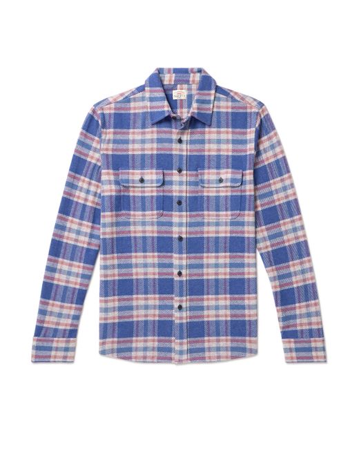 Faherty Legend Checked Recycled Knitted Shirt