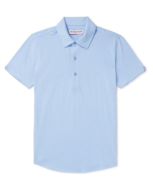 Orlebar Brown Sebastian Slim-Fit Cotton and Silk-Blend Jersey Polo Shirt