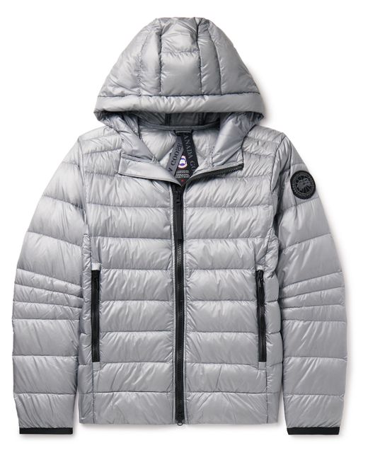Canada Goose Crofton Slim-Fit Logo-Appliquéd Quilted Nylon-Ripstop Hooded Down Jacket