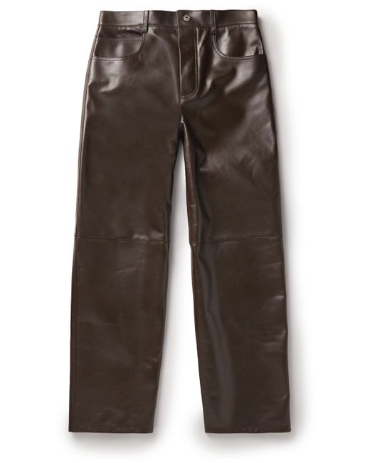 Bottega Veneta Straight-Leg Panelled Leather Trousers