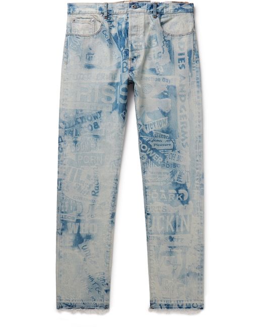 Gallery Dept. Gallery Dept. Good Luck Straight-Leg Frayed Printed Jeans