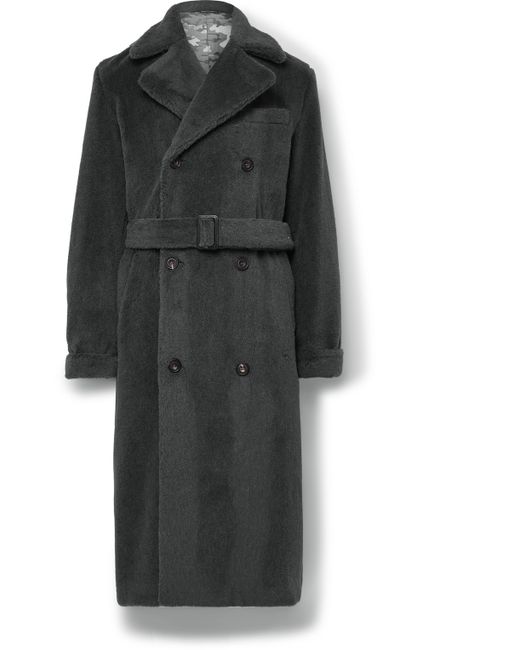 Richard James Teddy Double-Breasted Belted Alpaca Coat