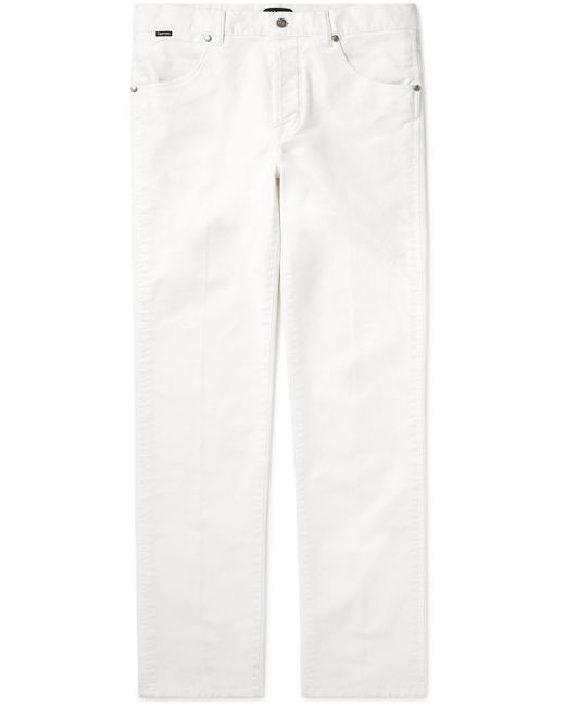 Tom Ford Slim-Fit Straight-Leg Cotton-Blend Moleskin Trousers UK/US 30