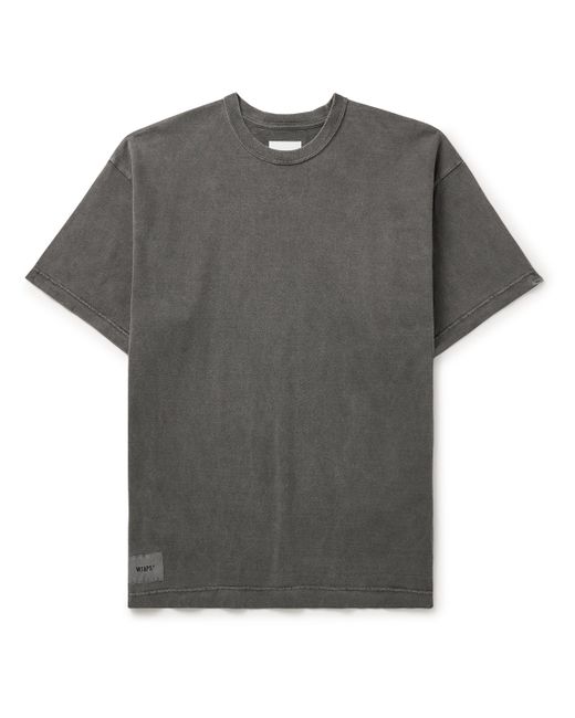 Wtaps Academy Logo-Appliquéd Embroidered Cotton-Jersey T-Shirt