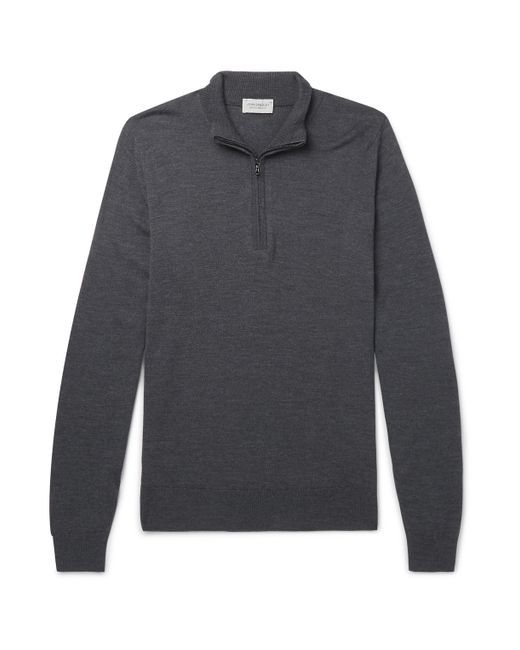 John Smedley Tapton Slim-Fit Merino Wool Half-Zip Sweater
