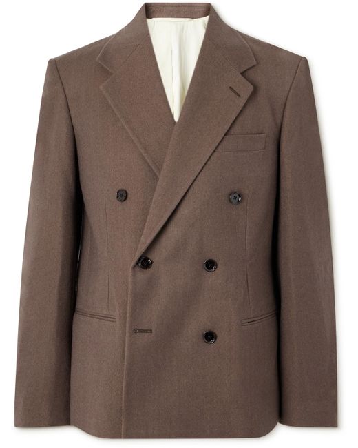 Lemaire Double-breasted Wool and Cotton-Blend Blazer
