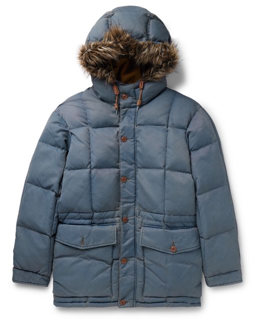 Rrl Arden Faux Fur-Trimmed Recycled-Nylon Padded Hooded Jacket