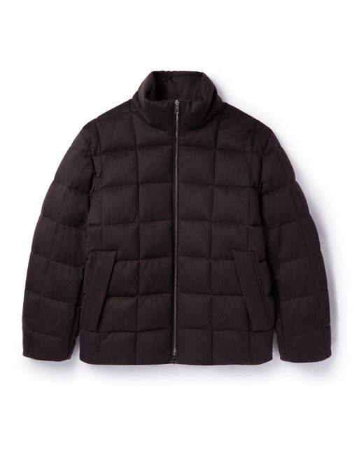Loro Piana Tuul Suede-Trimmed Quilted Cashmere Down Jacket