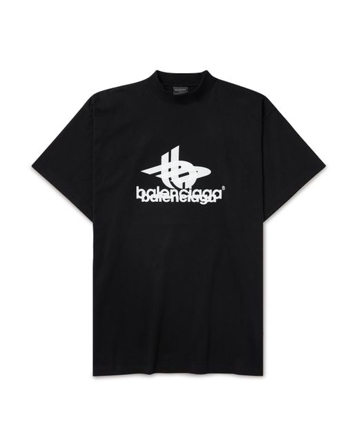 Balenciaga Oversized Logo-Print Cotton-Jersey T-Shirt
