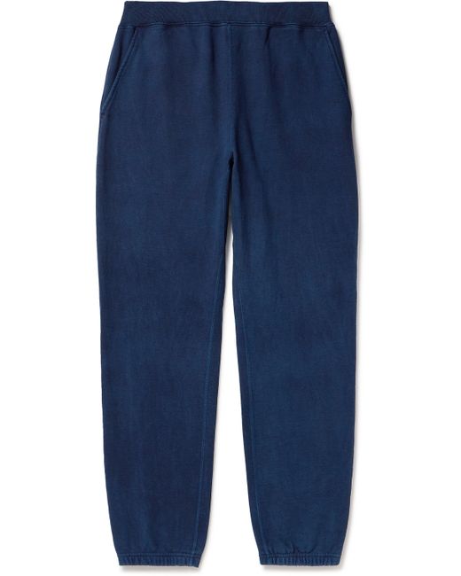 Blue Blue Japan Tapered Indigo-Dyed Cotton-Jersey Sweatpants