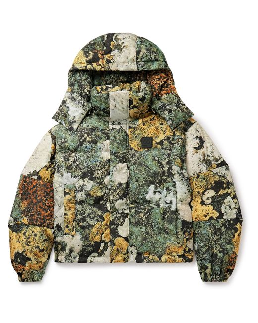 66 North Dyngja Quilted Printed Recycled-Shell Hooded Down Jacket