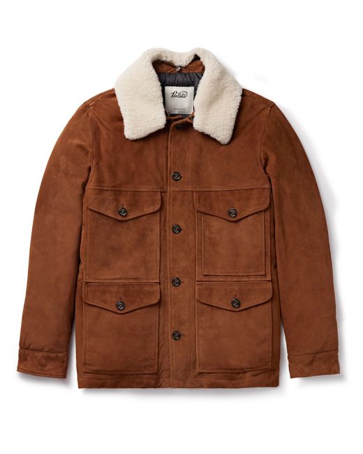 Valstar Montana Shearling-Trimmed Padded Suede Down Jacket