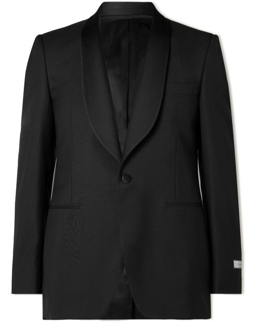 Canali Satin-Trimmed Wool and Mohair-Blend Tuxedo Jacket
