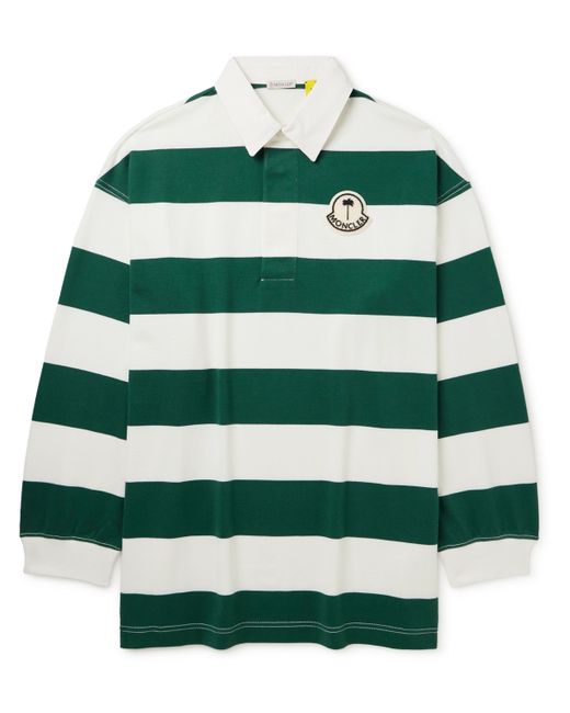 Moncler Genius Palm Angels Oversized Logo-Appliquéd Cotton-Jersey Polo Shirt