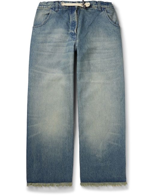 Moncler Genius Palm Angels Wide-Leg Frayed Jeans