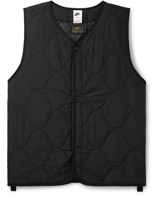 Nike Logo-Embroidered Quilted Padded Ripstop Gilet