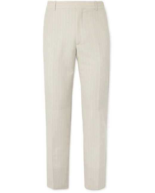 Alexander McQueen Tapered Pinstriped Wool and Mohair-Blend Trousers